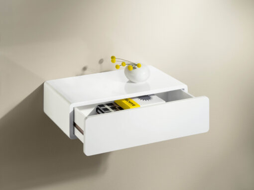 CASSY Shelf with Drawer | White | 51x27x14cm