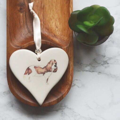 Ceramic Heart - King Charles Spaniel