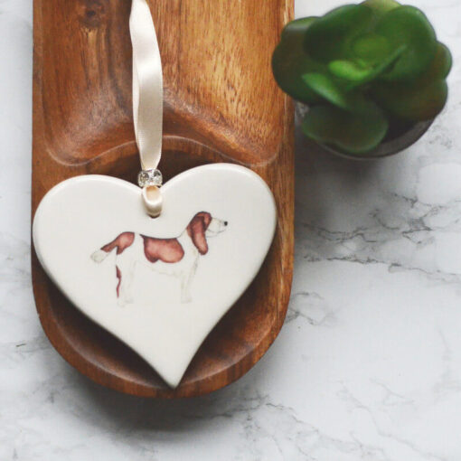Ceramic Heart - Springer Spaniel