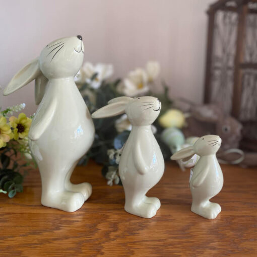 Ceramic Rabbits - 3 sizes - MED