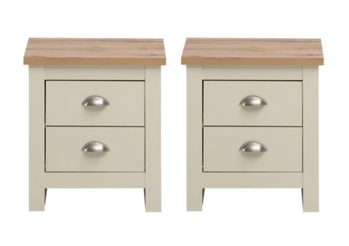 Cisnon Cream 2X 2 Drawer Bedside Cream
