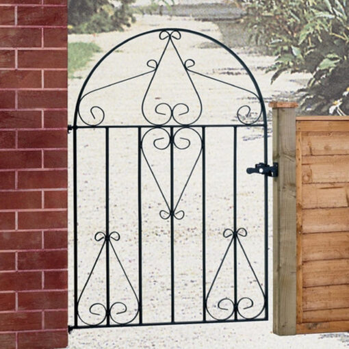 Classic Scroll Low Bow Top Metal Garden Gate