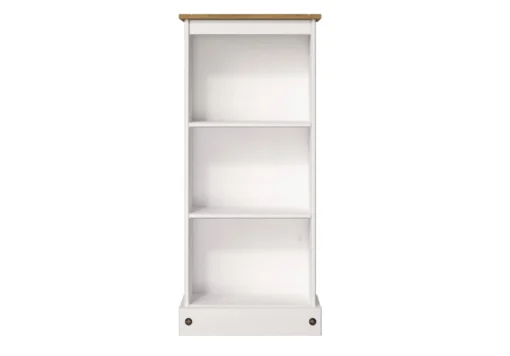 Corite Low Narrow Pine Bookcase