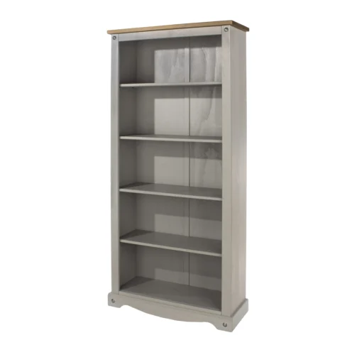 Coson grey pine tall bookcase