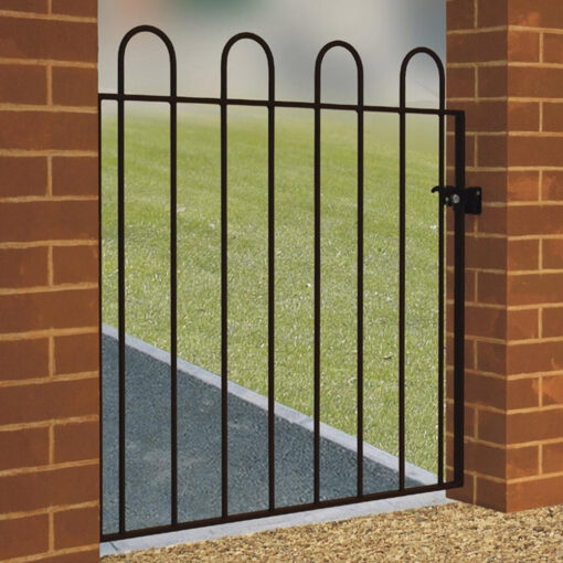 Court Hoop Top Metal Garden Gate 1000mm Gap x 950mm High
