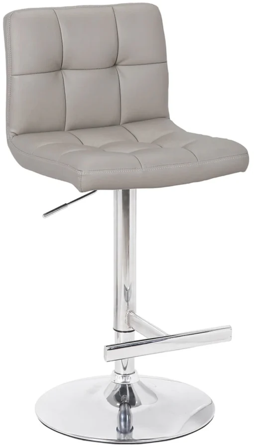 Cuborn Grey Bar Stool Faux Leather