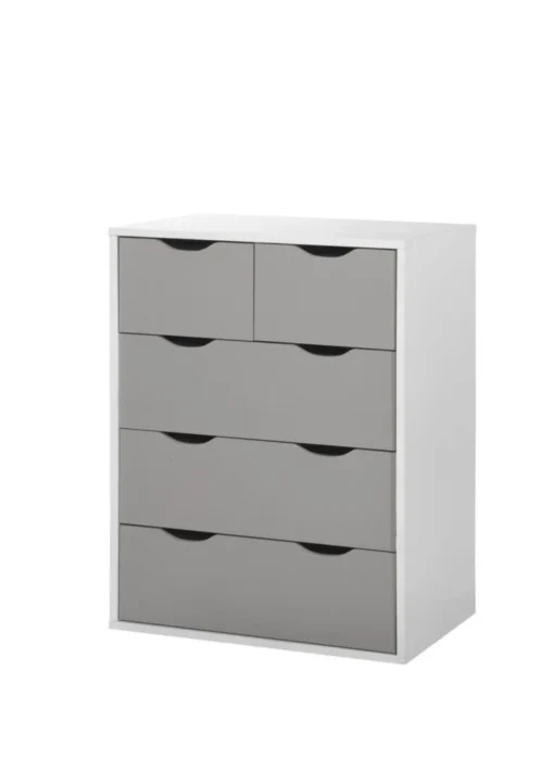 Dallone 3+2 Drawer Chest White & Grey