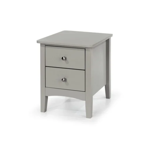 Delbe 2 Drawer Bedside Cabinet - Grey