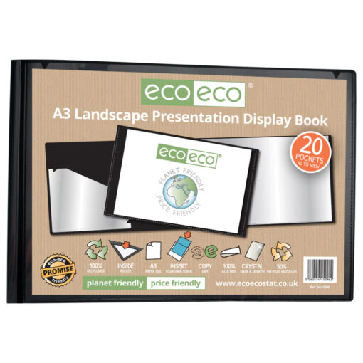 eco-eco A3 20 Pocket Landscape Presentation Display Book