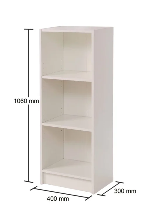 Enantial Medium Narrow Bookcase White