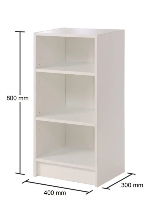 Enantial Small Narrow Bookcase White