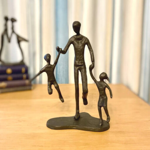 Father with Children Sculpture
