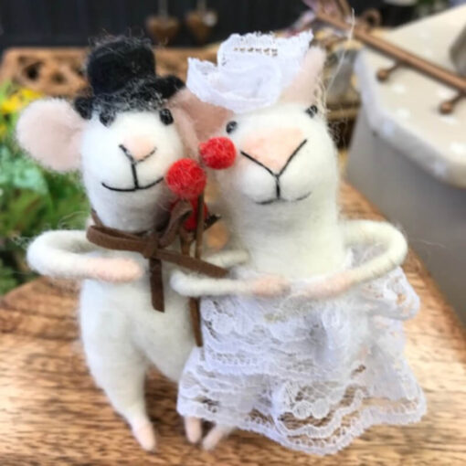 Felt Wedding Mice