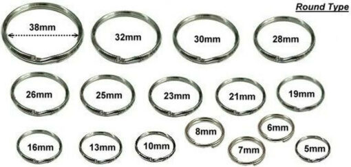 Fishing Split Rings Many Sizes Great for fishing, gardening, hobbies etc - 13mm, 50