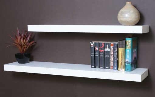 Floating Shelf Kit XL | Satin White | 180 x 25 x 5 cm