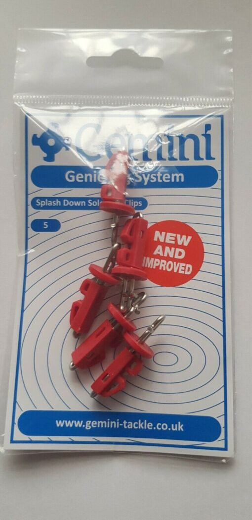 Gemini Splash Down Solo Bait Clip Beach Fishing cod, skate rays tope - Red