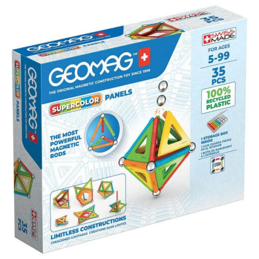 Geomag Supercolour Panels - 35 piece magnetic construction set