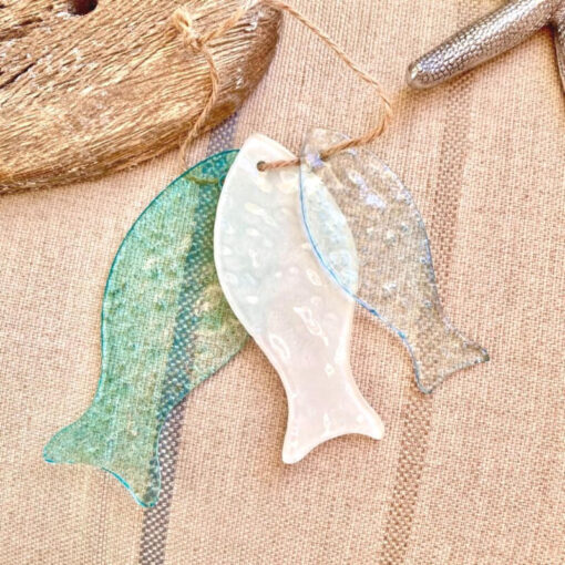Hanging Glass Fish Trio