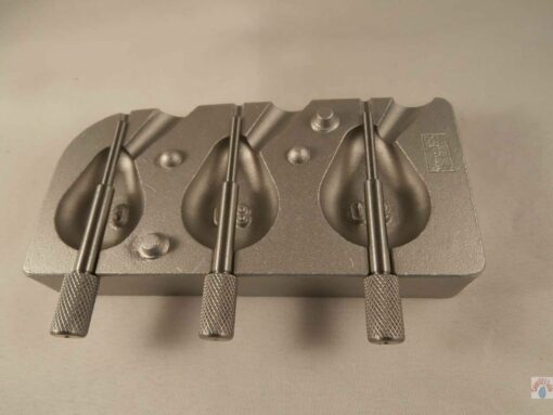 Inline Dumpy Flat Pear Mould CM165 Carp weight sinker Carp fishing weight mould - cb165-plus-10-pins-10-rubbers