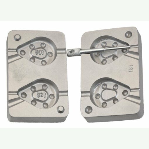 Inline Dumpy Pear Gripper Mould Carp fishing leads weights Sea fishing weights - cm181-plus-20-rubber-inserts