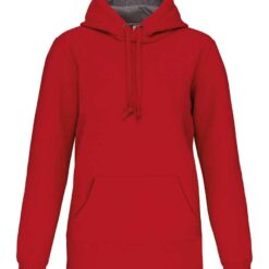 Kariban Heavy Contrast Hoodie - Red, 3XL