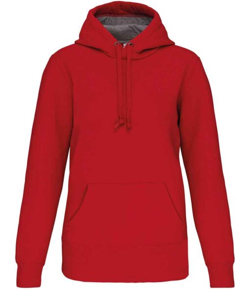 Kariban Heavy Contrast Hoodie - Red, 3XL