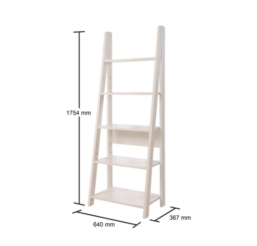 Kira Ladder Bookcase White