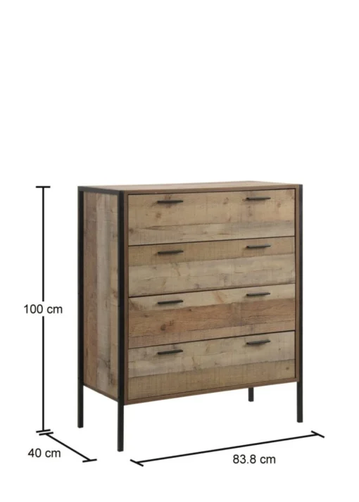 Kretin 4 Drawer Chest Rustic Oak
