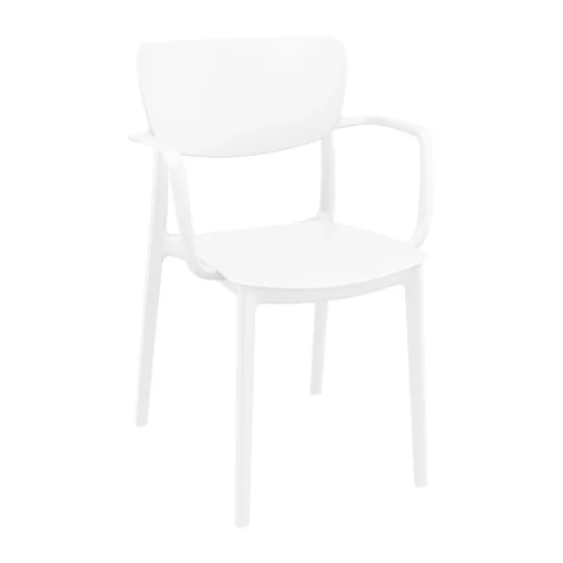 Liss Arm Chair White Indoor Or Outdoor Garden Use