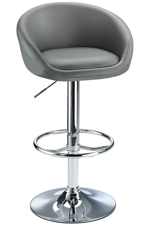 Lombardy Adjustable Bar Stool Chrome Grey