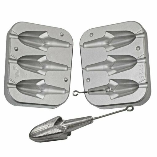Mould for Anchor Beach Weights, standard tails , cod, rays bass pollack flatties - cm225-100-x-100mm-tails