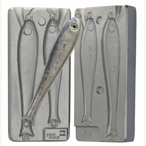 Mould for lead pirks make 2 pirks
