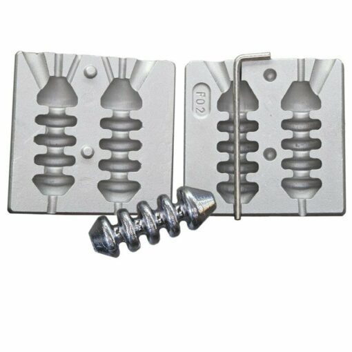 Mould for method feeder, Carp Leads, swimfeeder inline mould 100 +130 grams - cm02-25-mixed-inserts