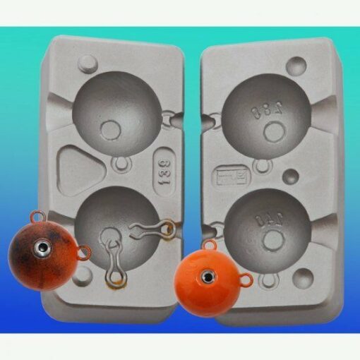 Mould for Multi Size Norwegian trailer lures ideal for wreck pirks cod Mold - cm139-100-ss-loops-dayglo-eyes-8mm