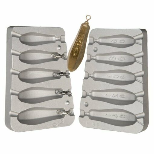 Mould for slim Hexagonal Carp/Beach weights , Distance weights swivels - cm98-mould-100-barrel-swivels