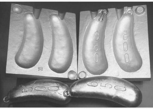 Norwegian Boat Lead, Twin Aluminium Mould, 650g and 500g Idea for deep water cod