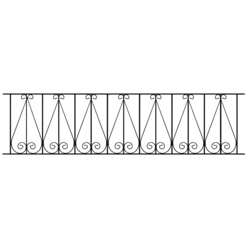 Regent Scroll Metal Railing Panel 395mm High