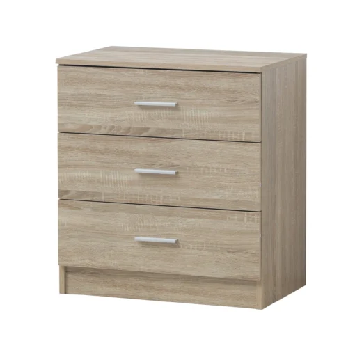 Renio 3 Drawer Chest Sonoma Oak