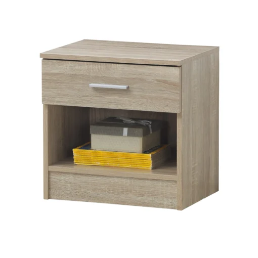 Renio Nightstand With 1 Drawer Sonoma Oak