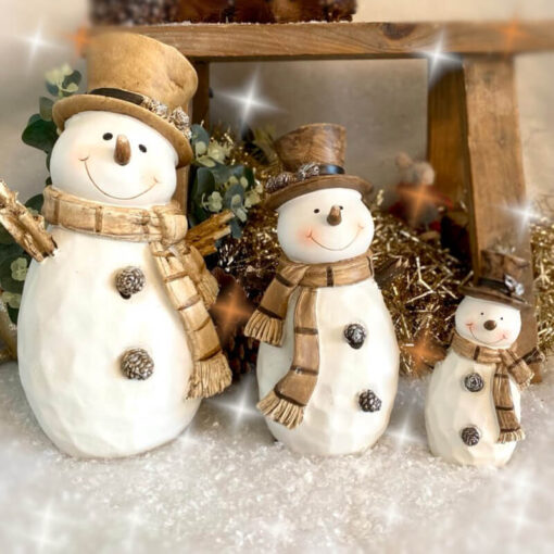 Rustic Snowmen - 3 sizes - Set 3
