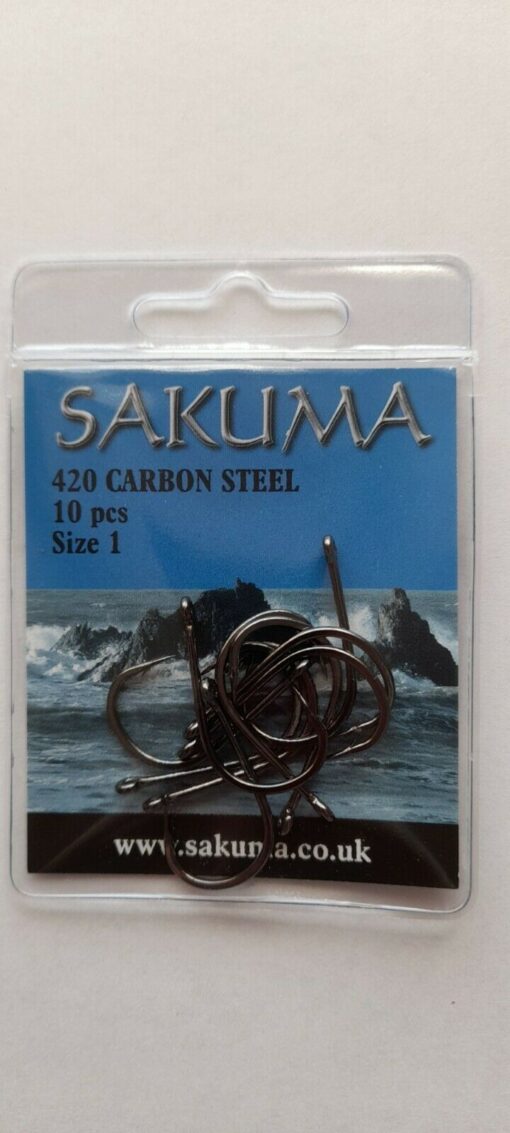 Sakuma 420 carbon steel sea fishing hooks - 1