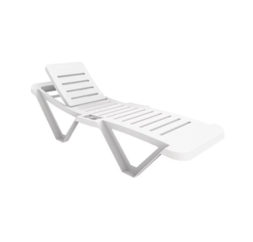 Sanobi White Garden Sun Lounger Recliners Pack Of 2