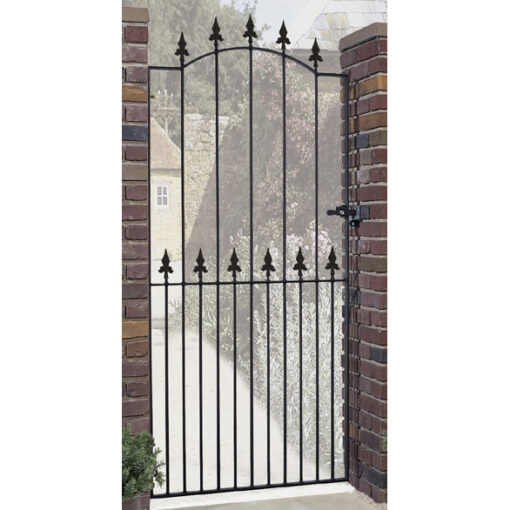 Saxon Spear Bow Top Metal Garden Gate 1970mm High