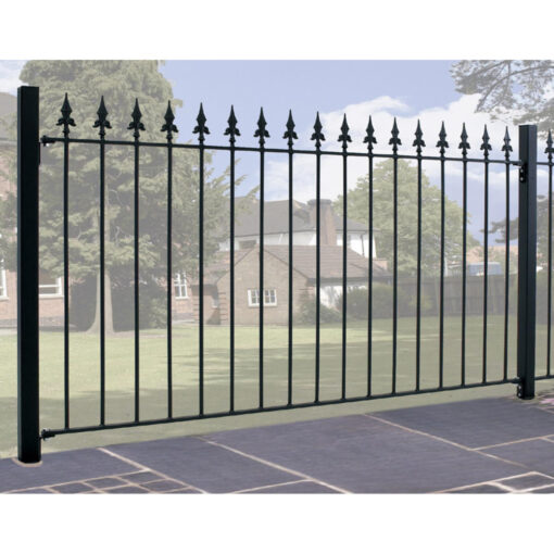 Saxon Spear Top Metal Fencing Panel 1830mm Gap x 950mm High