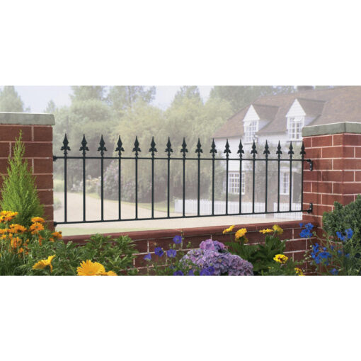 Saxon Spear Top Metal Railing Panel 1830mm Gap x 490mm High