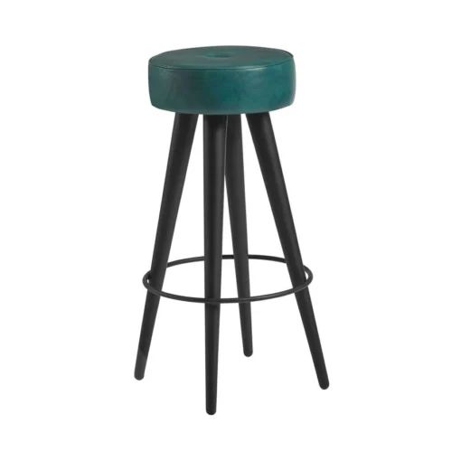 Tanibu Stool Vintage Teal Real Leather Seat
