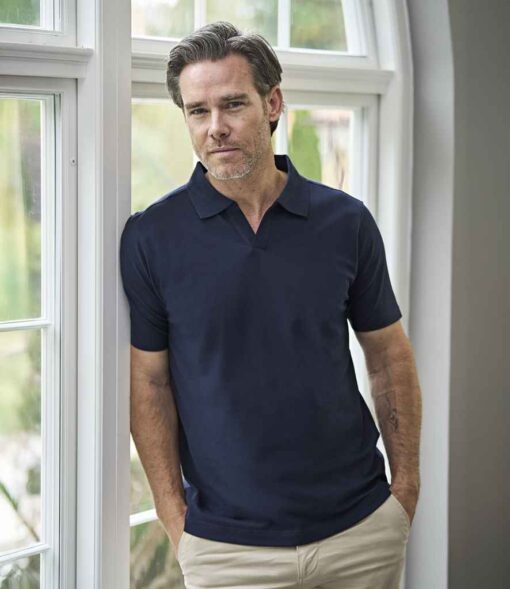 Tee Jays Luxury Stretch V Neck Polo Shirt