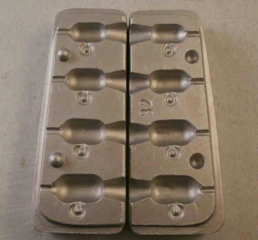 Tube Jig Aluminium Mould 4 different casts Uses VMC 5150 Hooks 2/0, 3/0 and 4/0 - cb32-20-assorted-vmc-hooks