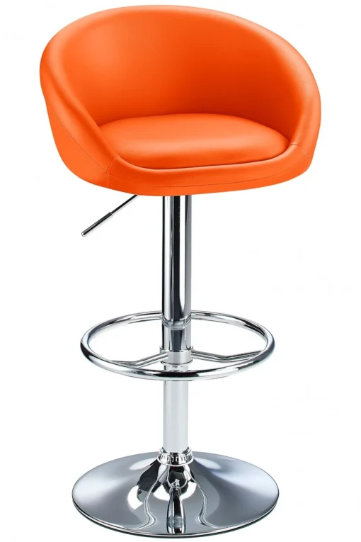 Tuscany Orange Bar Stool Height Adjustable