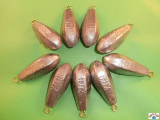 Weights for Beach or Boat Fishing 9 x 200gram (7oz) New Hexagonal Shape Lead